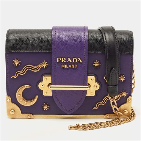 prada cahier bag purple|authentic Prada saffiano bag.